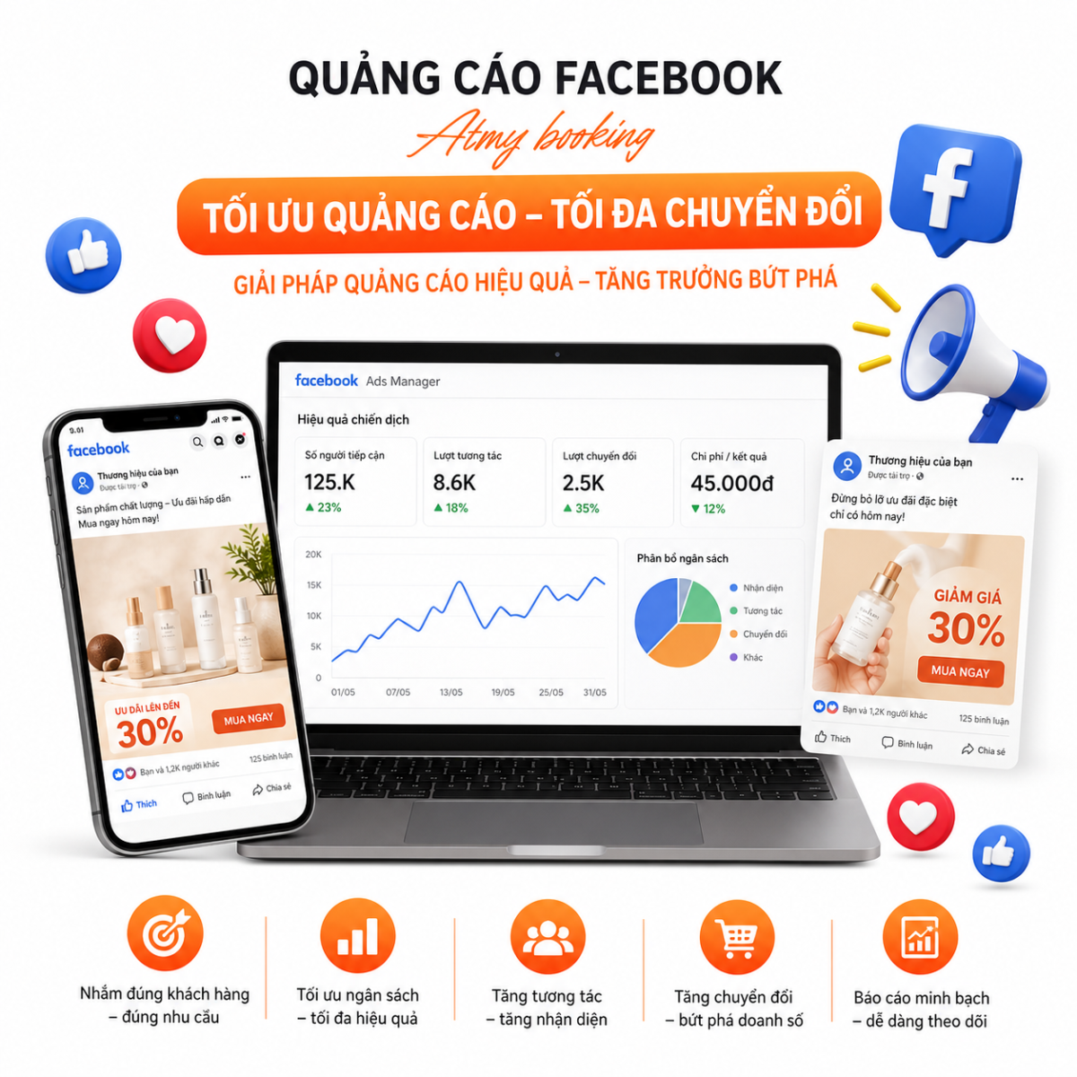 quảng cáo facebook atmy